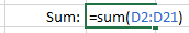 Efficient Analyst Excel Basic Functions Sum 3