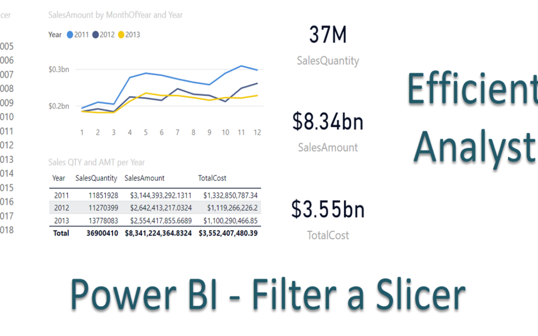 Power BI Filter a Slicer by Removing Entries With no Data